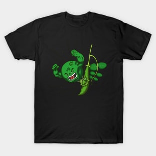 Funny Pea Vegan Angry Superhero Parody T-Shirt